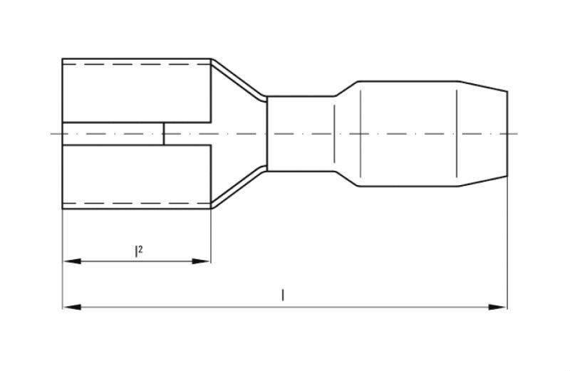 Weidmüller LIF 2,5F638 R (9200560000) | İzoleli Kablo Ucu Pabucu Yıldızlı Kollu 2,5 mm² Mavi