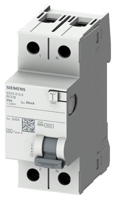 SIEMENS 5SV5314-6 Tip A RCCB 40A 30mA 1F+N 230V