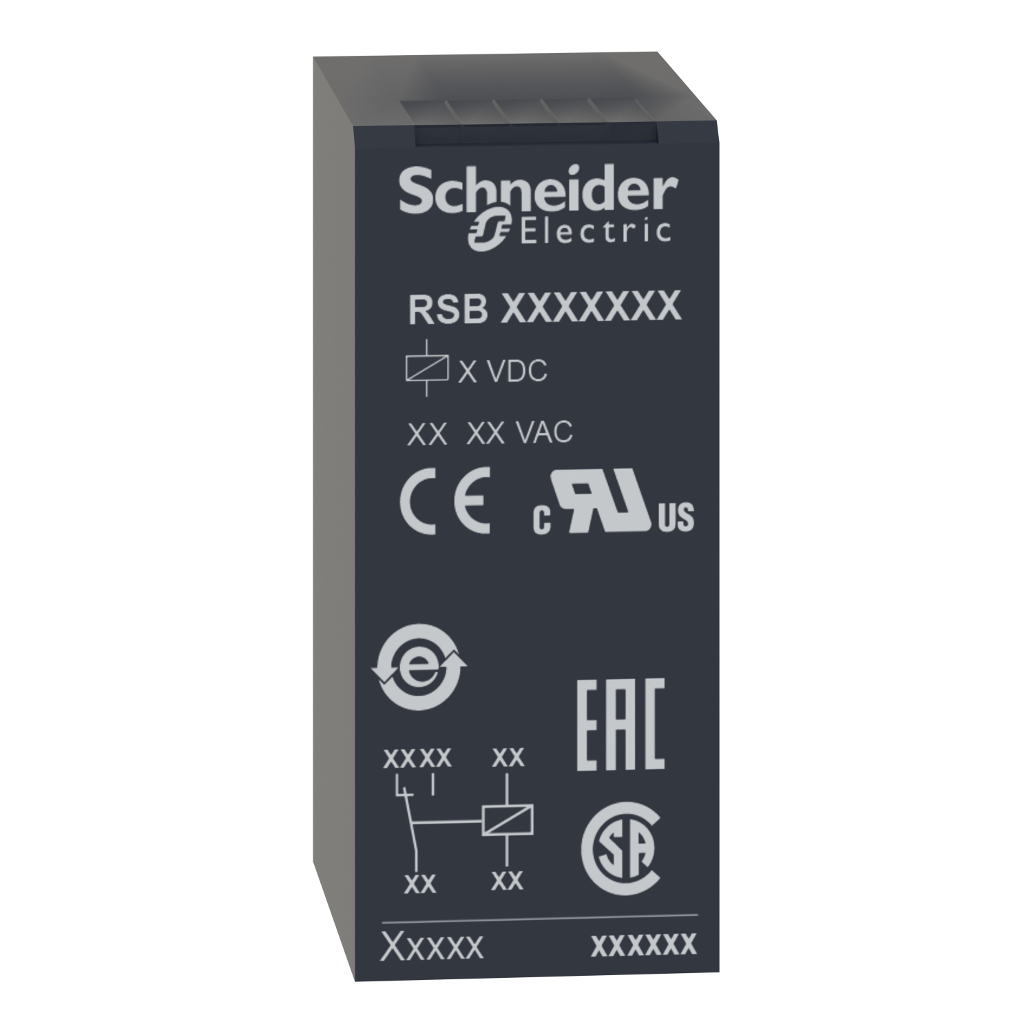 Schneider RSB2A080BD Arayüz Takılabilir Rölesi, Harmony Elektromekanik Röleler, 8A, 2C/O, 24V DC