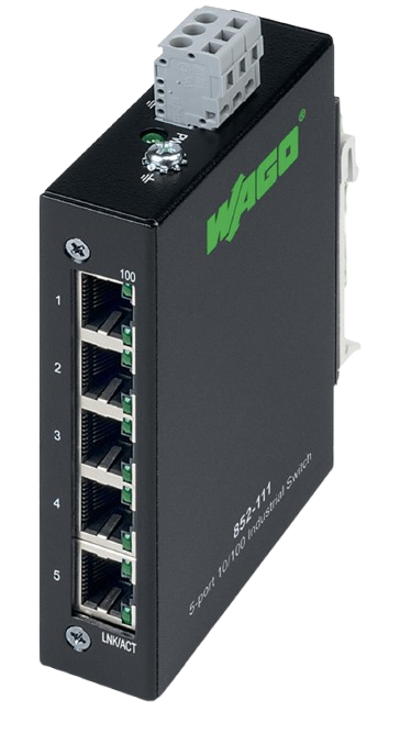 WAGO 852-111  5 Port Endüstriyel  Ethernet Switch