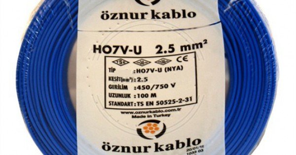 Öznur 2.5mm2 NYA Enerji Kablosu Elektrik Kablosu