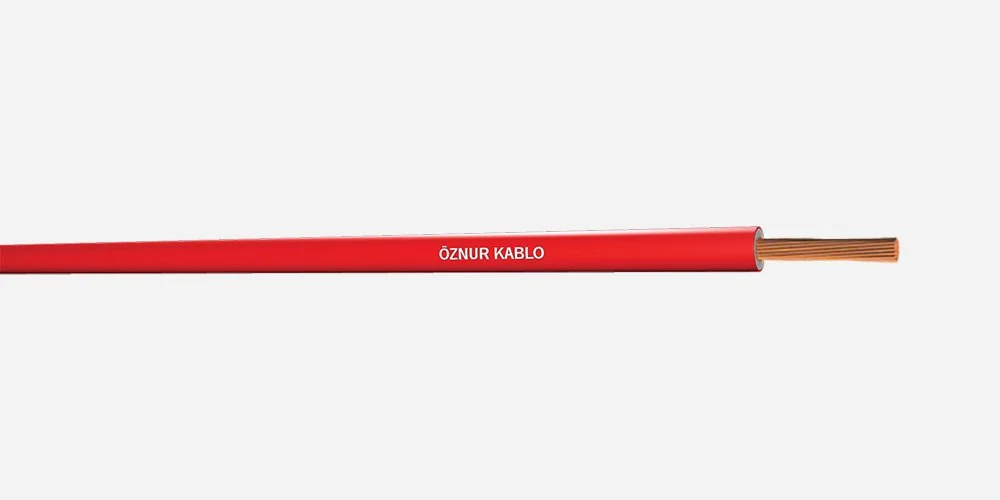 H07V-K 1,5 NYAF Kırmızı Tek Damar Kablo - 100 metre