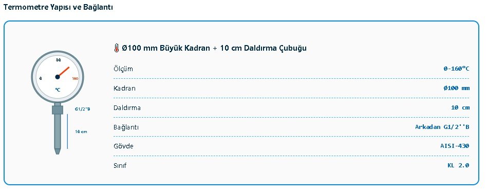 TERMOMETRE YAPISI VE BAĞLANTI