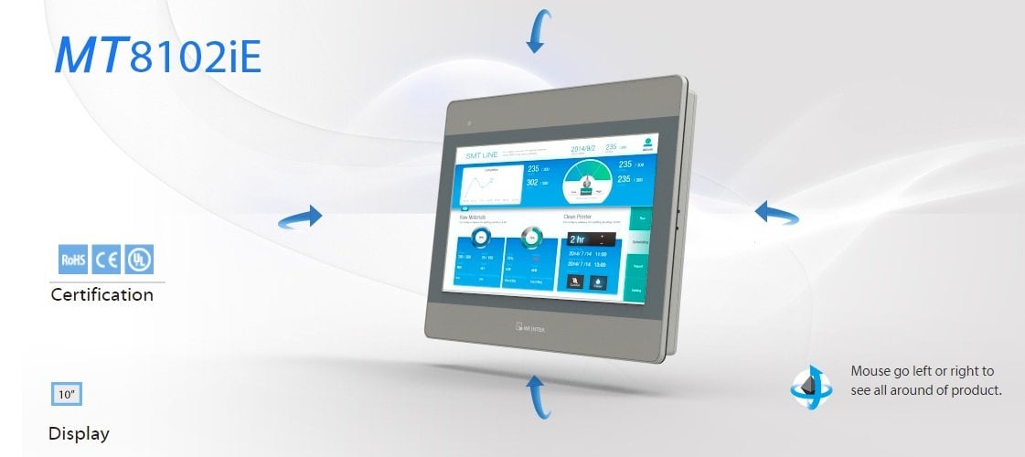 Weintek MT8102iE HMI Panel