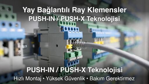 Yay Bağlantılı DIN Ray Klemensler (PUSH-IN / PUSH-X Sistem)