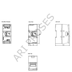 Siemens 6ES7222-1BF32-0XB0 SIMATIC S7-1200 SM 1222 Dijital Çıkış Modülü 8×24V DC/0,5A Transistör Çıkış, 50 μs Tepki Hızı