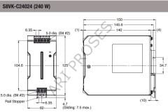 Omron S8VK-C24024 220V ➔ 24V DC 10A Ray Tipi Güç Kaynağı