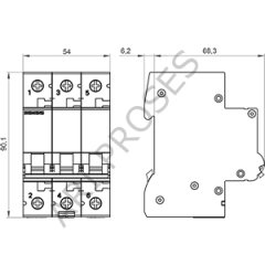 Siemens 5SL6340-7YA Üç Fazlı Anahtarlı Otomatik Sigorta C 40A 3F 6kA