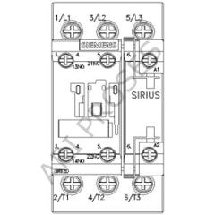 Siemens 3RT2027-1AP00 15 kW 32A 3 Kutup 230V AC Kontaktör 1NO+1NC