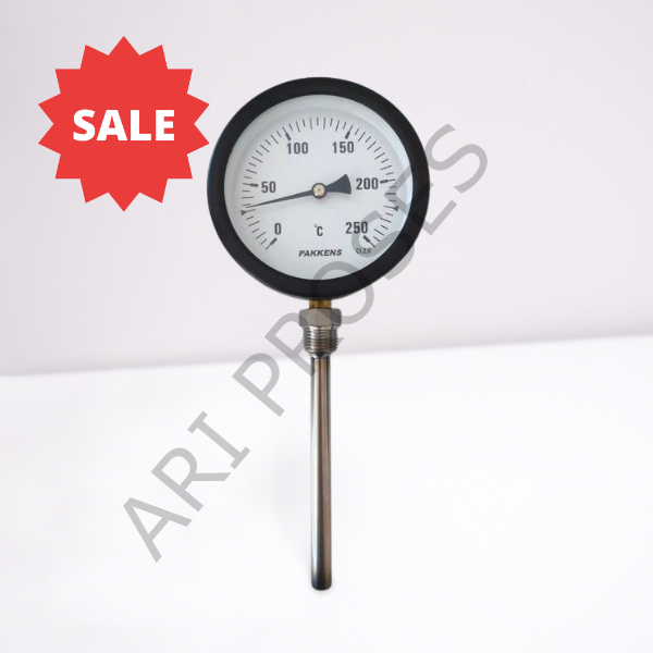PAKKENS 250°C Ø100 mm Termometre 15cm Alttan Bağlantılı G1/2''B  CI. 2.0 1004010308
