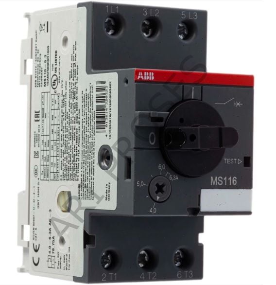 ABB MS116-6.3 1SAM250000R1009 4-6.3A Motor Koruma Şalteri