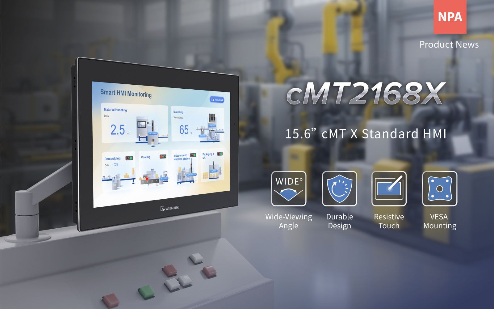 WEINTEK cMT2168X | 15,6'' FHD cMT X Serisi HMI Operatör Paneli