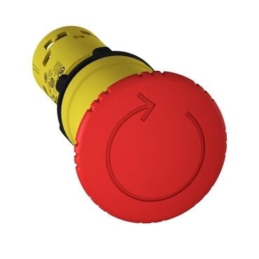 Schneider Harmony XB7NS8442 Acil Stop Butonu Kırmızı Mantar Kafa (1NK - Ø22mm)