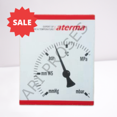 Aterma F400.100 Gliserinli Manometre 6 Bar/Psi Ø100 mm G 1/2 B Alttan Bağlantı
