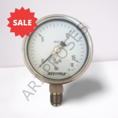 Aterma A300.100 0-16 Bar G1/2B Alttan Bağlantılı Paslanmaz Manometre 34311014