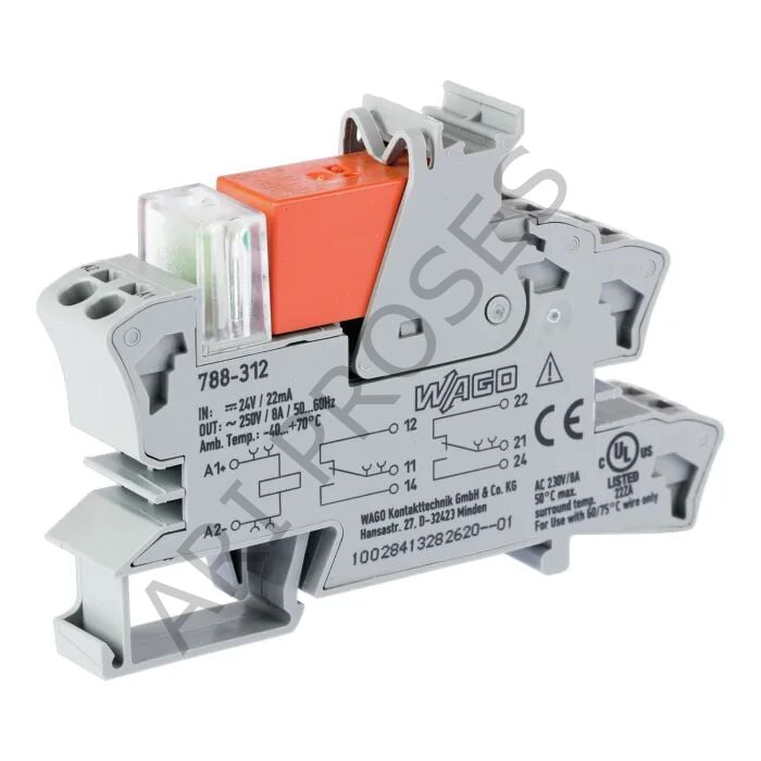WAGO 788-312 24 Volt DC Çift Kontak Röle ve Soket