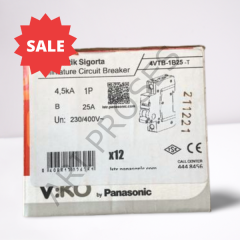 Viko 4VTB-1B25 Monofaze 1X25A 4,5kA B Tipi Otomatik Sigorta