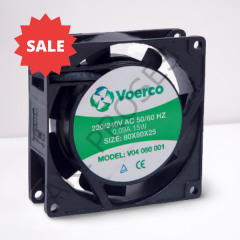 Çetinkaya 80x80x25 mm Bilezikli Kare Havalandırma Fanı 220 Volt AC V04 080 001