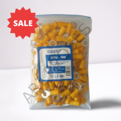 GWEST İzoleli Yuvarlak Tip Kablo Ucu (4.0 - 6.0 mm² / M6) - Sarı - 3015 (GYU-606)