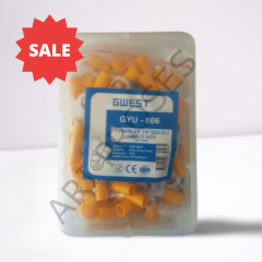 GWEST İzoleli Yuvarlak Tip Kablo Ucu (4.0 - 6.0 mm² / M8) - Sarı - 3016 (GYU-806)