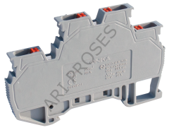 Onka 1020441 İki Katlı Ray Klemens OPK-C 2,5mm² Yay Bağlantılı - 50 Adet (1 Kutu)