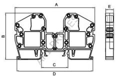 Onka 1552 35mm² Yay Baskılı Ray Klemens Gri 1020064