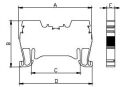 Onka 1502 2.5mm² Yay Baskılı Ray Klemens Gri 1020013  (1 Kutu = 100 Adet)