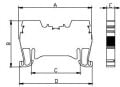 Onka 1502 2.5mm² Yay Baskılı Ray Klemens Gri 1020013  (1 Kutu = 100 Adet)