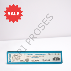 Onka 1502 2.5mm² Yay Baskılı Ray Klemens Gri 1020013  (1 Kutu = 100 Adet)