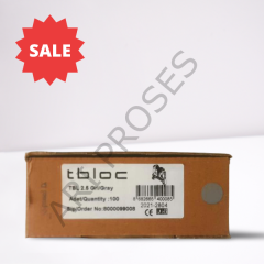 Tbloc 2,5mm² Geçişli Vidalı Klemens Gri 8000099008