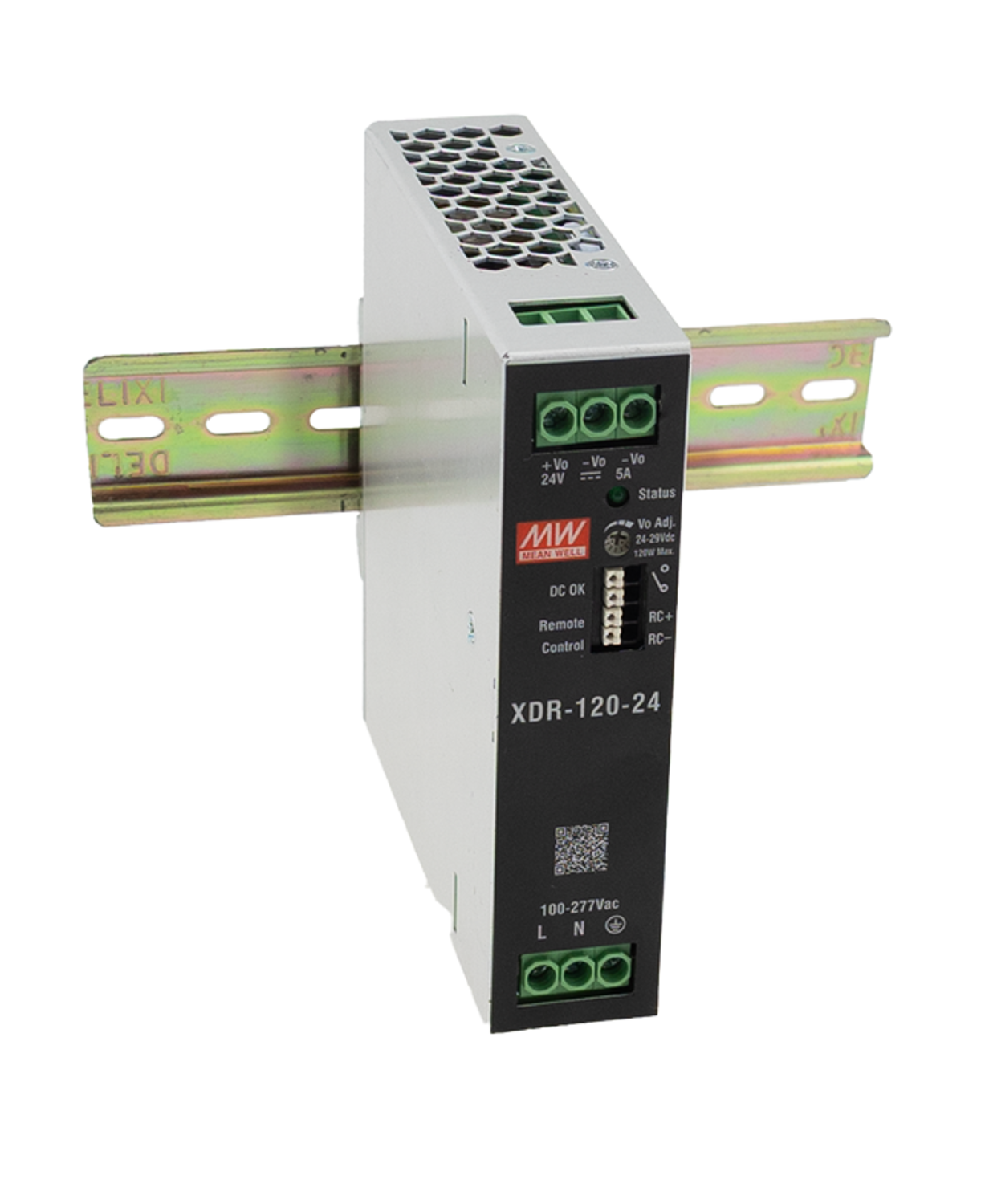 Mean Well XDR-120-24 120W 24V DIN Ray Güç Kaynağı
