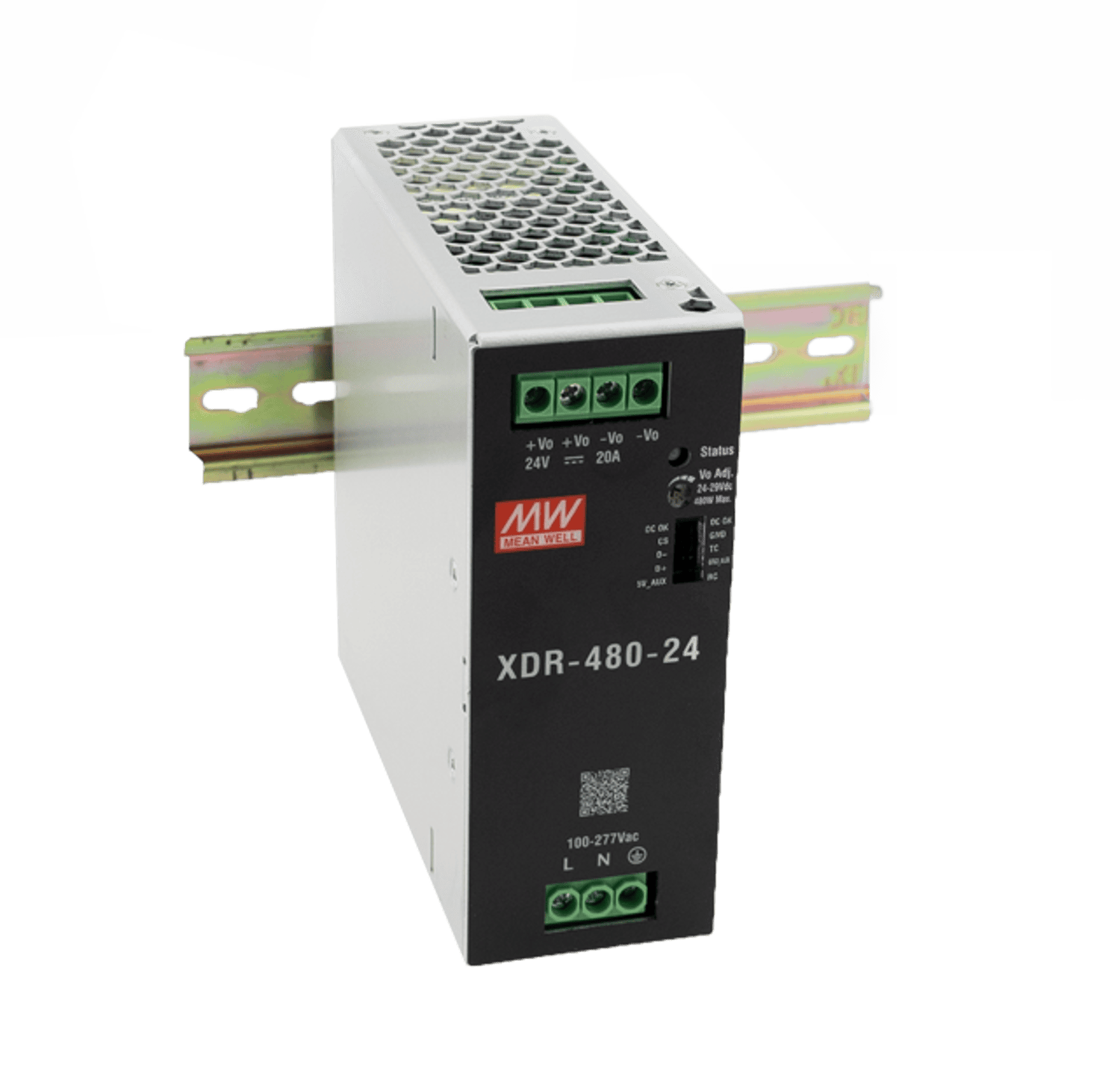 Mean Well XDR-480-24 480W 24V DIN Ray Güç Kaynağı