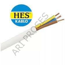 Hes 3x0,75 mm² TTR Beyaz Kablo (H052xz1-F) Halojen Free - 100 Metre