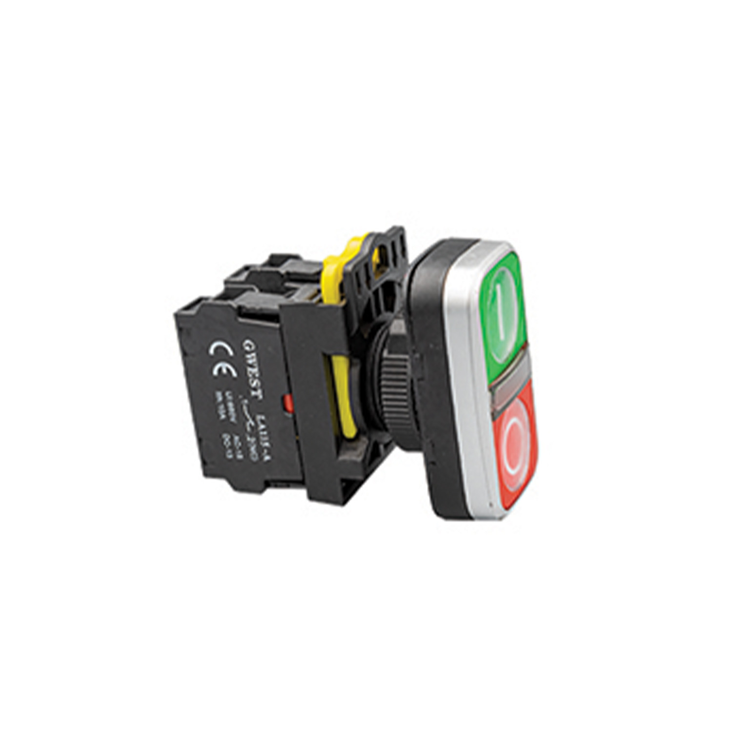 Gwest A5 - 11RD Işıklı İkiz Buton 220V AC/DC 1NO+1NC Kırmızı - Yeşil 6062