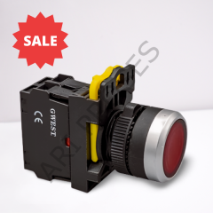 Gwest A5 - 01D Işıklı Yaylı Buton Kırmızı 220V AC/DC 6012