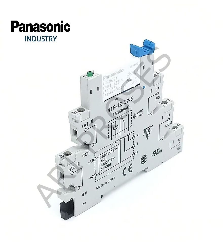 Panasonic 24V Slim Röle ve Soket Modülü Ledli Vidalı Bağlantı
