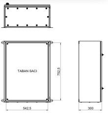 Çetinkaya 60x80x30cm Metal Saç Pano Montaj Plakalı ÇP 608030 E Etanj Seri