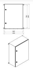 Çetinkaya ÇP 608030 E | E SERİSİ DKP Sac Duvar Tipi Pano (BÜYÜK BOY)