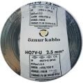 Öznur 2,5 mm² Siyah NYA Kablo 100 Metre H07V-U | ARI PROSES