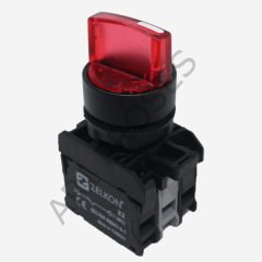 Zelkon 1-0-2 Led Işıklı Kalıcı Mandal Buton 220 V Kırmızı