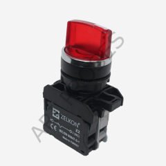 Zelkon 0-1 Led Işıklı Kalıcı Mandal Buton 220 V Kırmızı