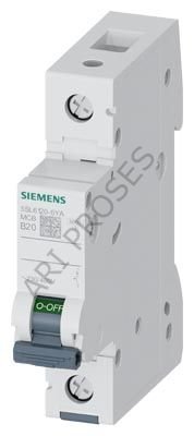 Siemens 5SL6120-6YA B Tipi 20A 1 Faz 6kA Otomatik Sigorta