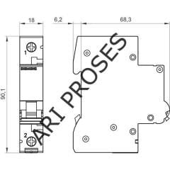 Siemens 5SL6140-7YA Otomatik Sigorta (1P, C40, 6 kA, 230/400V AC, 1-Kutup MCB)