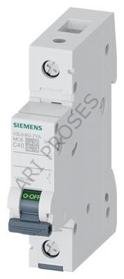 Siemens 5SL6140-7YA C Tipi 40A 1 Faz 6kA Otomatik Sigorta