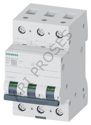 Siemens 5SL6306-7YA C Tipi 6A 3 Faz 6kA Otomatik Sigorta