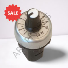 22mm 10K Ohm Tek Turlu Potansiyometre (Metal Kaplamalı Plastik)