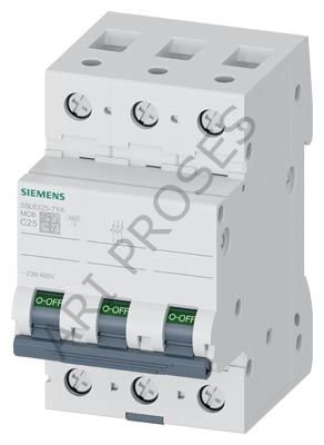 Siemens 5SL6325-7YA C Tipi 25A 3 Faz 6kA Otomatik Sigorta