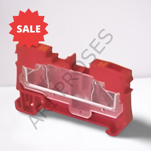 Mutlusan 2.5mm² Ray Klemensi Yay Baskılı Kırmızı