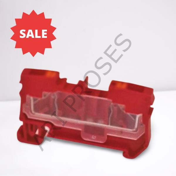 Mutlusan 4mm² Ray Klemensi Yay Baskılı Kırmızı