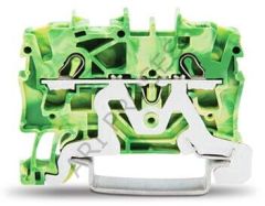 Wago 2002-1207 2 İletkenli Geçiş Klemensi 4 (2,5) mm2 Topraklama Klemensi  Sarı/Yeşil